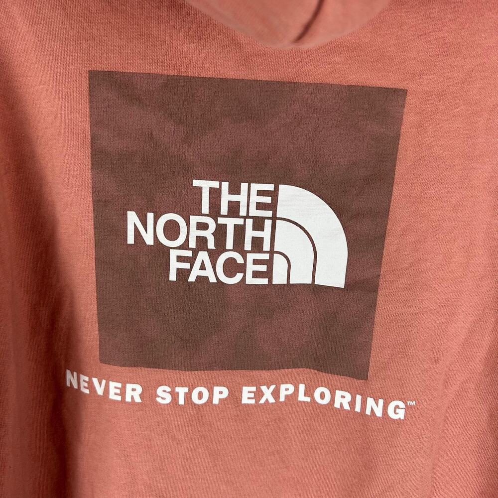 The North Face Womens Hoodie Size Medium Pink Box Logo NSE Pullover - Picture 4 of 8